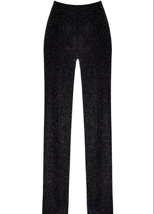 F374 Onyx Sheer Palazzo Hose von Noir Handmade - Hosen