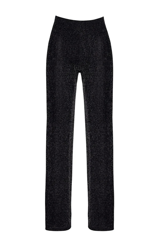 F374 Onyx Sheer Palazzo Hose von Noir Handmade - XS / schwarz - Hosen