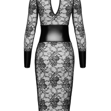 F375 halblanges Kleid Noirelle aus Spitze von Noir Handmade - halblanges Kleid