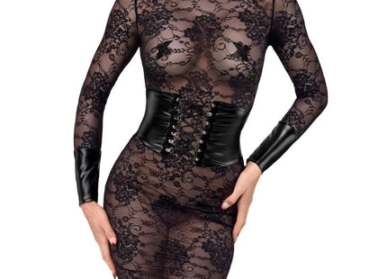 F375 halblanges Kleid Noirelle aus Spitze von Noir Handmade - halblanges Kleid