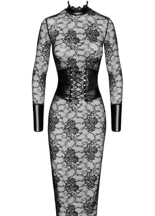 F375 halblanges Kleid Noirelle aus Spitze von Noir Handmade - XS / schwarz - halblanges Kleid