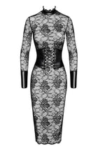 F375 halblanges Kleid Noirelle aus Spitze von Noir Handmade - XS / schwarz - halblanges Kleid