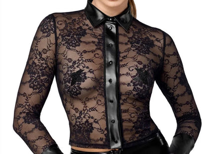 F377 Noirelle Lace Button-up Shirt von Noir Handmade - Shirt