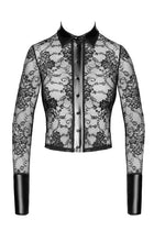F377 Noirelle Lace Button-up Shirt von Noir Handmade - XS / schwarz - Shirt