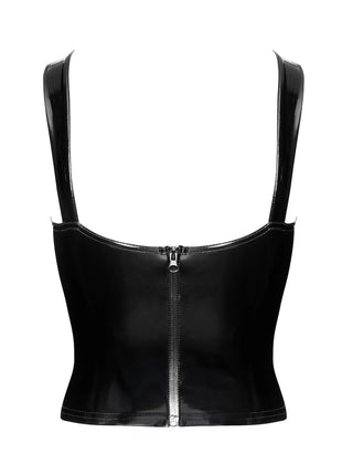 F379 Dominae Lack Corset Top von Noir Handmade - Top