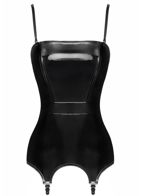 F381 Dominae Venom Corsagen-Kleid schwarz von Noir Handmade Kink Royal Collection - XS / schwarz - Corsage