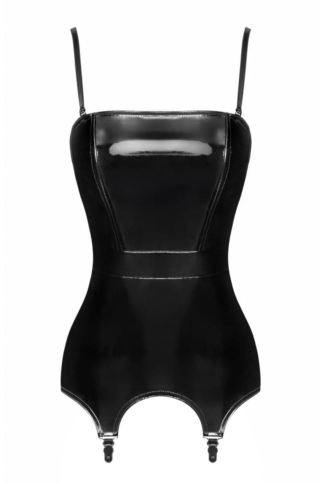 F381 Dominae Venom Corsagen-Kleid schwarz von Noir Handmade Kink Royal Collection - XS / schwarz - Corsage