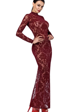 F383 Langes Flockkleid Kink Royal von Noir Handmade - langes Kleid