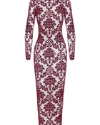 F383 Langes Flockkleid Kink Royal von Noir Handmade - XS / rot - langes Kleid