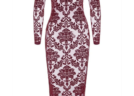 F383 Langes Flockkleid Kink Royal von Noir Handmade - XS / rot - langes Kleid