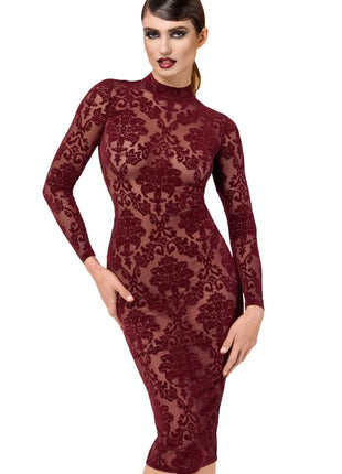 F384 halblanges Flockkleid Kink Royal von Noir Handmade - halblanges Kleid