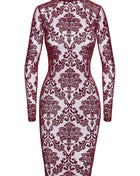 F384 halblanges Flockkleid Kink Royal von Noir Handmade - XS / rot - halblanges Kleid