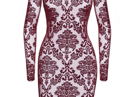 F384 halblanges Flockkleid Kink Royal von Noir Handmade - XS / rot - halblanges Kleid