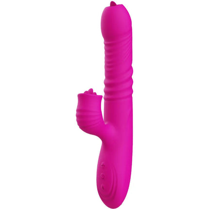FANNY VIBRO DUO: FUCHSIA-HEAT VIBRATOR LUXURY SILIKON - Vibrierende Rotatoren