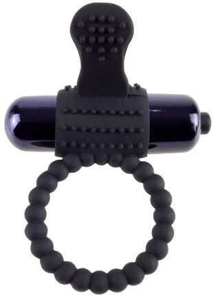 FANTASY C-RINGZ - SCHWARZER VIBRATIONSRING AUS SILIKON - Penisring mit Vibration