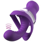 Lila veloura touch g-punkt-lustikpumpe aus silikon mit silbernem metallband für her fantasie und stimulation