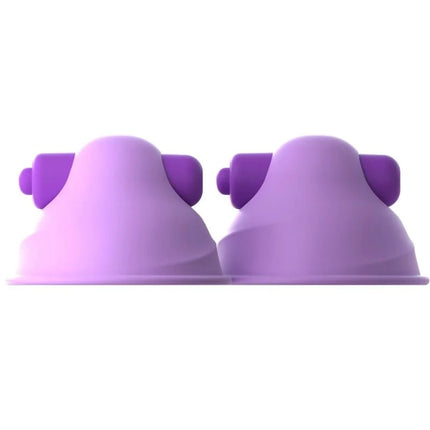Purple silikon nippelsauger mit weichen silikonschalen und griffen fantasy for her vibrierende nippel