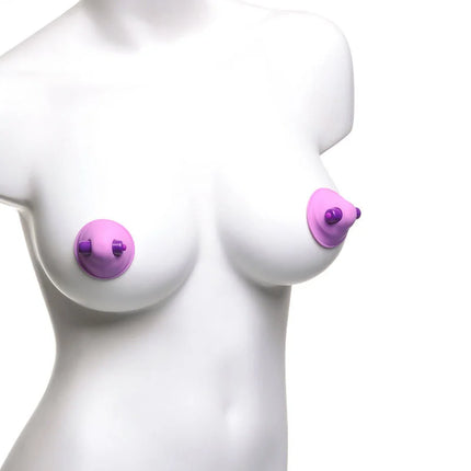 Purple weiche silikonschalen als breast form cover mit verstellbaren verschlüssen von fantasy for her