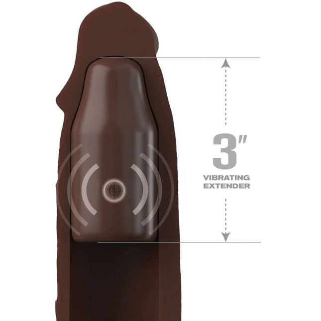 FANTASY X- TENSIONS - PIPEDREAMS HÜLSE 22,86 CM + 7,62 CM STECKER REMOTE BRAUN - Analplug