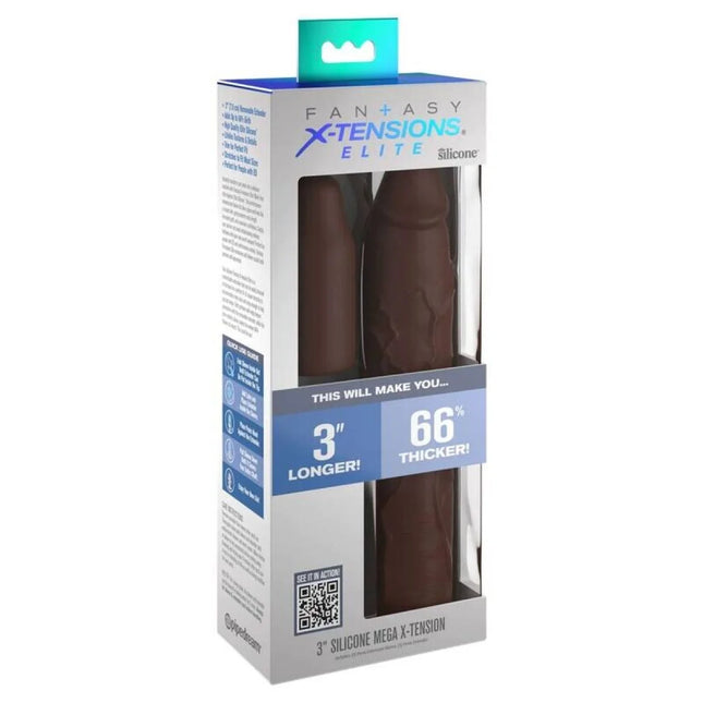 FANTASY X- TENSIONS - PIPEDREAMS SLEEVE 22,86 CM + 7,62 CM PLUG BROWN - Analplug