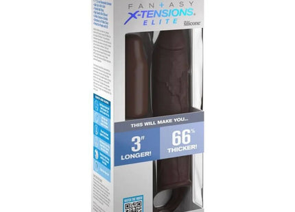 FANTASY X- TENSIONS - PIPEDREAMS VERLÄNGERUNG MIT RIEMEN 17,78 CM BRAUN - Penishülle mit Verlängerung