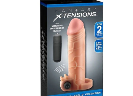 FANTASY X- TENSIONS - VIBRATING REAL FEEL 2 EXTENSION - Penishüllen mit Verlängerung
