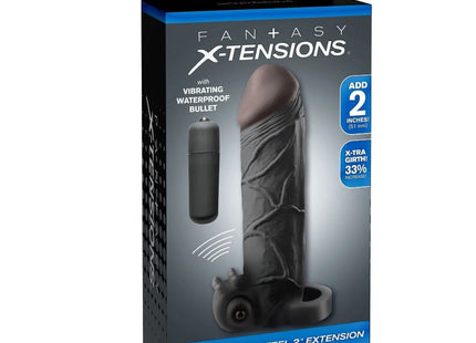 FANTASY X- TENSIONS - VIBRIERENDE REAL FEEL 2 VERLÄNGERUNG SCHWARZ - Penishüllen mit Verlängerung