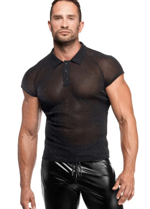 Feinnetz Polo-Shirt H082 von Noir Handmade Kink Royal Collection - Herren-Shirt