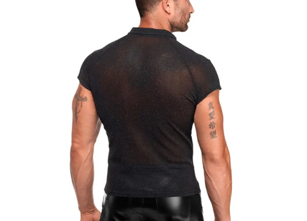 Feinnetz Polo-Shirt H082 von Noir Handmade Kink Royal Collection - Herren-Shirt