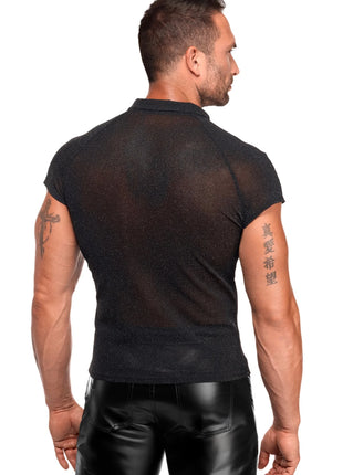 Feinnetz Polo-Shirt H082 von Noir Handmade Kink Royal Collection - Herren-Shirt