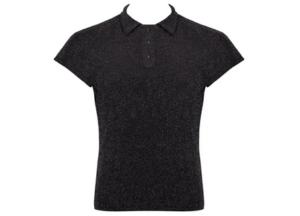 Feinnetz Polo-Shirt H082 von Noir Handmade Kink Royal Collection - S / schwarz - Herren-Shirt