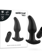 Schwarzer silikon analmassager mit fernbedienung passend zum produkt fernsteuerungsstecker anal p-spot