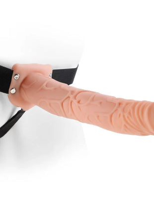 FETISH FANTASY SERIES - 11 HOLLOW STRAP-ON VIBRIEREN MIT BLLEN 27,9CM FLEISCH