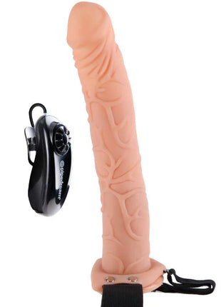 FETISH FANTASY SERIES - 11 HOLLOW STRAP-ON VIBRIEREN MIT BLLEN 27,9CM FLEISCH