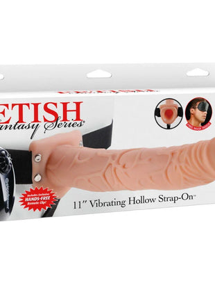 FETISH FANTASY SERIES - 11 HOLLOW STRAP-ON VIBRIEREN MIT BLLEN 27,9CM FLEISCH