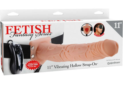 FETISH FANTASY SERIES - 11 HOLLOW STRAP-ON VIBRIEREN MIT BLLEN 27,9CM FLEISCH