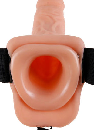 FETISH FANTASY SERIES - 7 HOHL STRAP-ON MIT BLLEN 17,8 CM FLEISCH - Penishülle mit Verlängerung