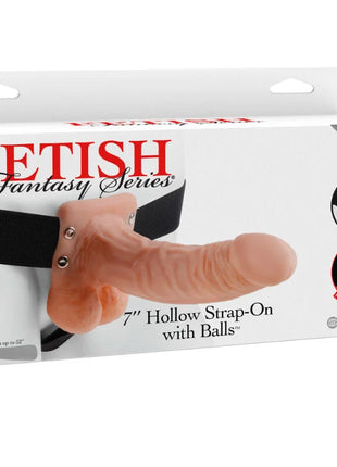 FETISH FANTASY SERIES - 7 HOHL STRAP-ON MIT BLLEN 17,8 CM FLEISCH - Penishülle mit Verlängerung