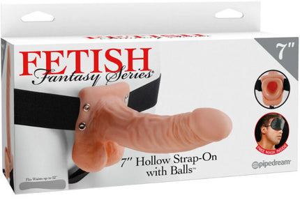 FETISH FANTASY SERIES - 7 HOHL STRAP-ON MIT BLLEN 17,8 CM FLEISCH - Penishülle mit Verlängerung