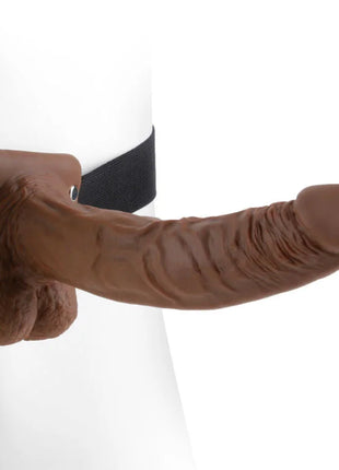 FETISH FANTASY SERIES - 9 HOHL STRAP-ON MIT BLLEN 22,9 CM BRAUN