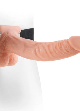 FETISH FANTASY SERIES - 9 HOHL STRAP-ON MIT BLLEN 22,9 CM FLEISCH