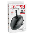 Schwarzer aufblasbarer liebesball mit 6 zoll silikon dildo und patentierter boden dock saugdesign aus der fetish fantasy series