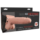 7-zoll pinker silikon hohl-strap-on mit hoden aus der fetish fantasy serie von Pipedream, 17,8 cm lang