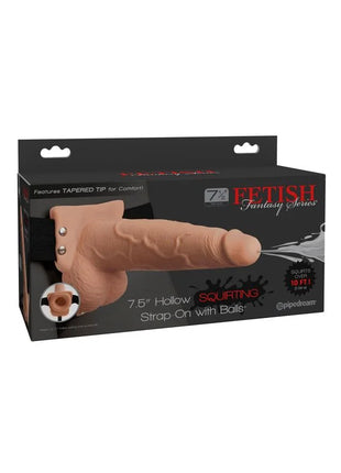 FETISH FANTASY SERIES - SERIE - VERSTELLBARES GURT REALISTISCHER PENIS MIT SPRITZENDEN BLLEN 19 CM - Penishülle