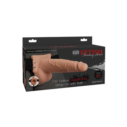 FETISH FANTASY SERIES - SERIE - VERSTELLBARES GURT REALISTISCHER PENIS MIT SPRITZENDEN BLLEN 19 CM - Penishülle