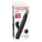 Schwarzer silikon sonix thruster vibrator aus der fetish fantasy series mit gebogenem design und klitorisstimulator