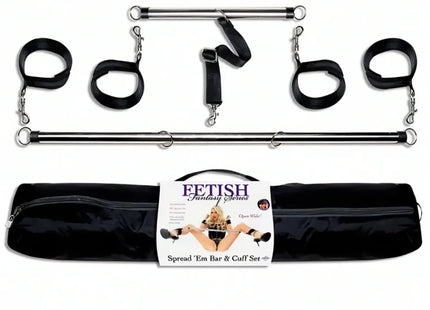 FETISH FANTASY SERIES – Spread ‘Em Bar & Cuff Set mit 2 Spreizstangen - Spreizstangen-Set