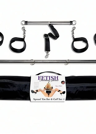 FETISH FANTASY SERIES – Spread ‘Em Bar & Cuff Set mit 2 Spreizstangen - Spreizstangen-Set