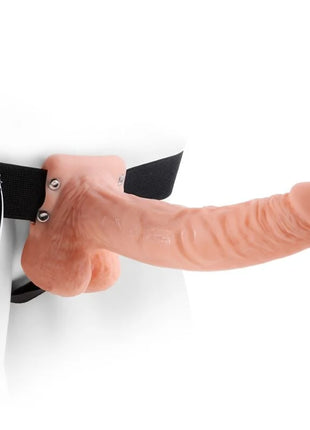 FETISH FANTASY SERIES - VERSTELLBARES GURT MIT FERNBEDIENUNG REALISTISCHER PENIS MIT HODEN 23 CM - Penishülle