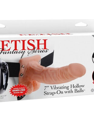 FETISH FANTASY SERIES - VERSTELLBARES GURT MIT FERNBEDIENUNG REALISTISCHER PENIS MIT HODEN 17,8 CM - Penishülle